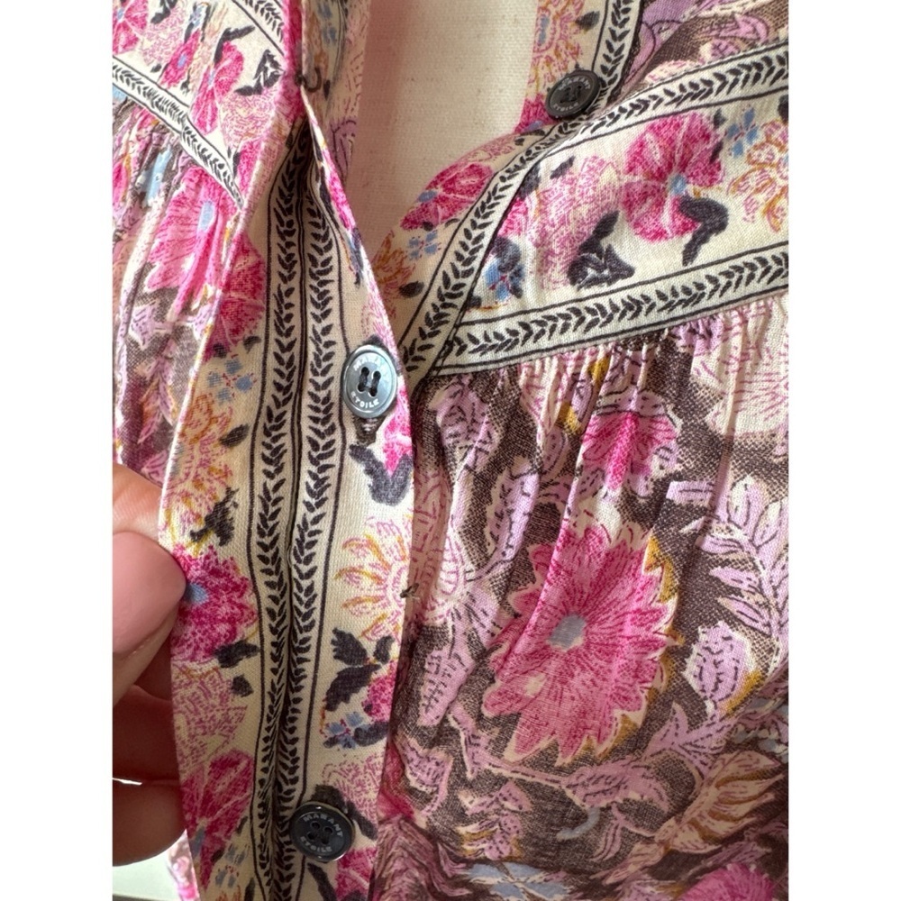 Isabel Marant Étoile Salika Floral Print Blouse Size 38 Medium - Picture 8 of 11